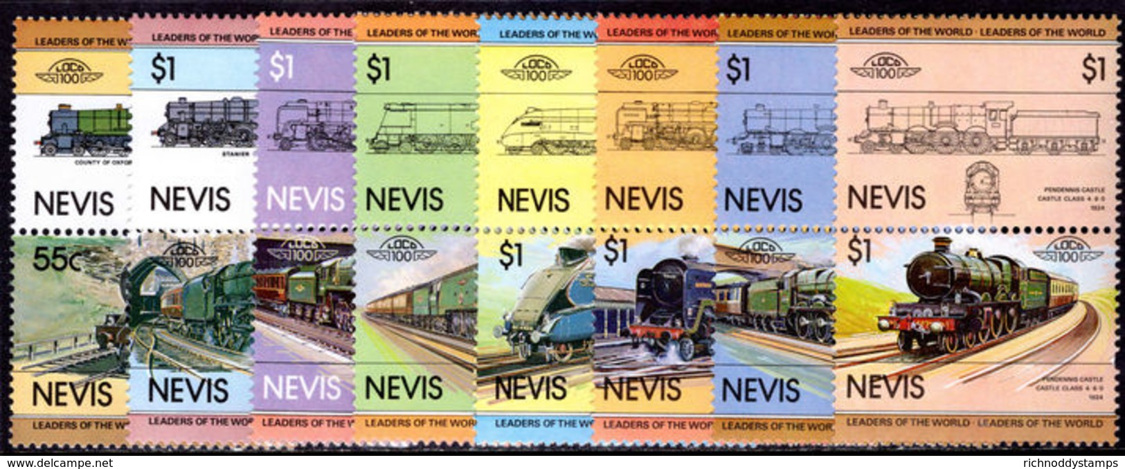 Nevis 1983 World Locomotives Unmounted Mint. - St.Kitts And Nevis ( 1983-...)