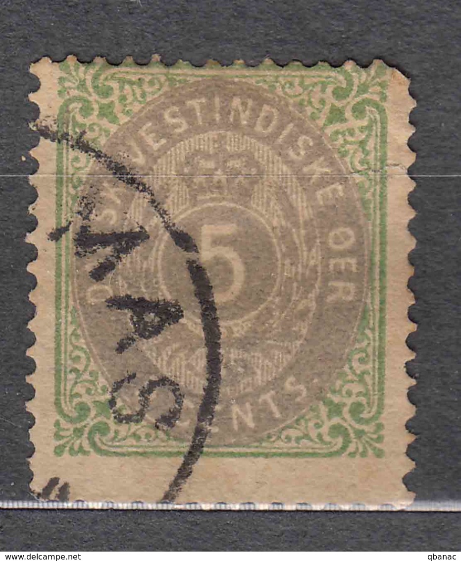 Denmark Danish Antilles (West India) 1876 Perf. 14/13,5 Normal Frame Mi#10 I Yvert#10 Used - Denmark (West Indies)