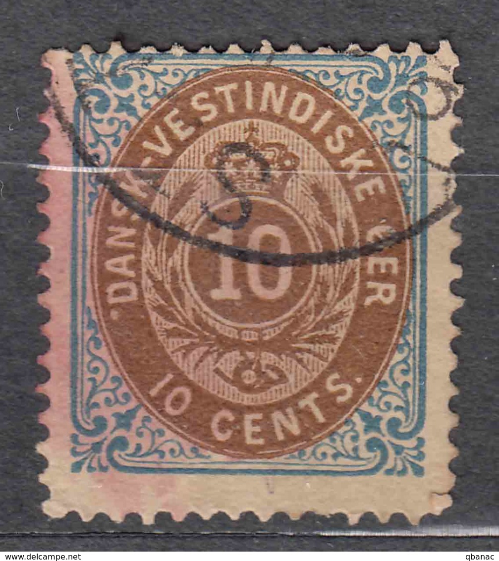 Denmark Danish Antilles (West India) 1876 Perf. 14/13,5 Inverted Frame Mi#11 II Yvert#10 Used - Denmark (West Indies)