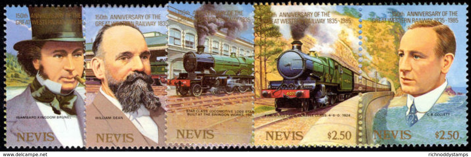 Nevis 1985 Great Western Railway Unmounted Mint. - St.Kitts And Nevis ( 1983-...)