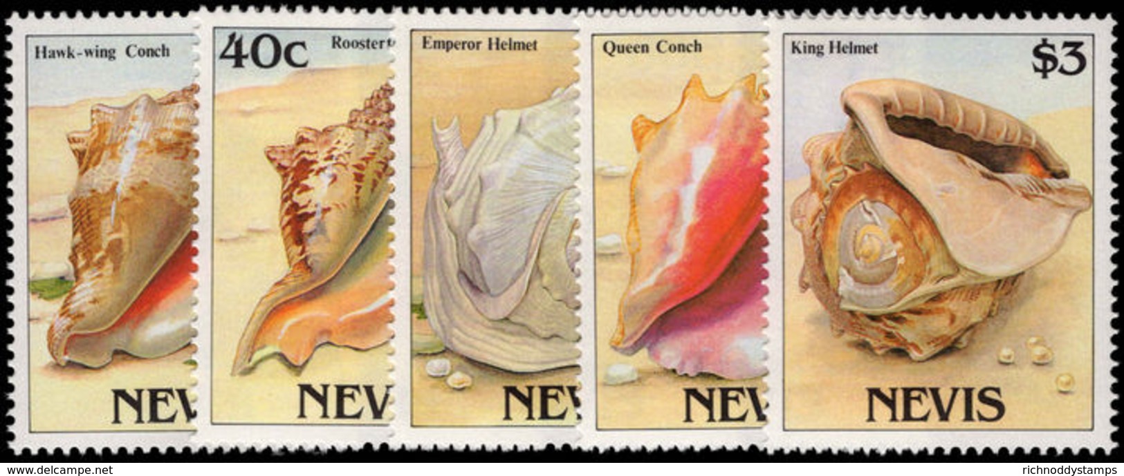 Nevis 1988 Seashells And Pearls Unmounted Mint. - St.Kitts And Nevis ( 1983-...)