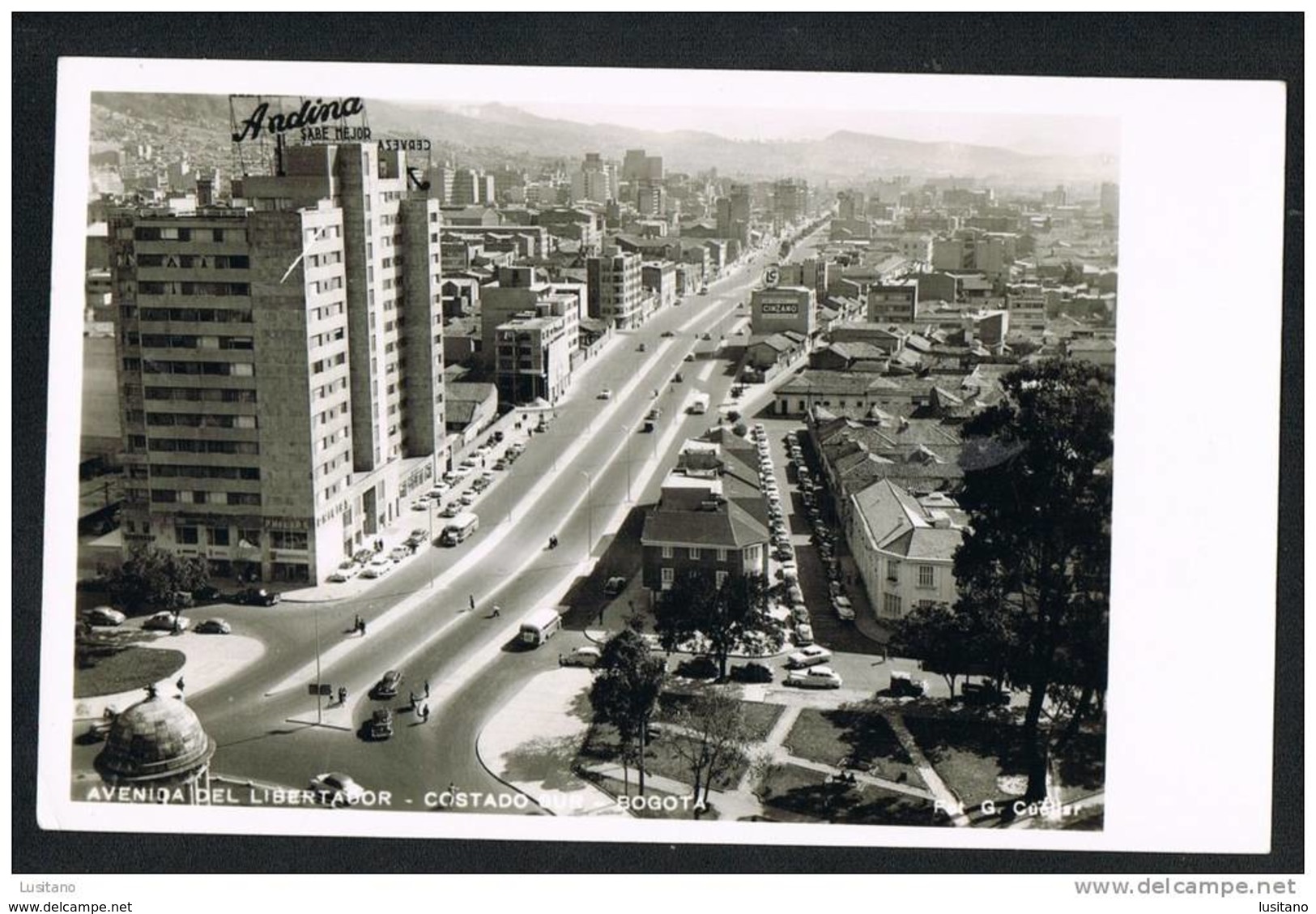 BOGOTA - Avenida Del Libertador - COLOMBIA - Real Photo Postcard   ( 2 Scans) - Colombia