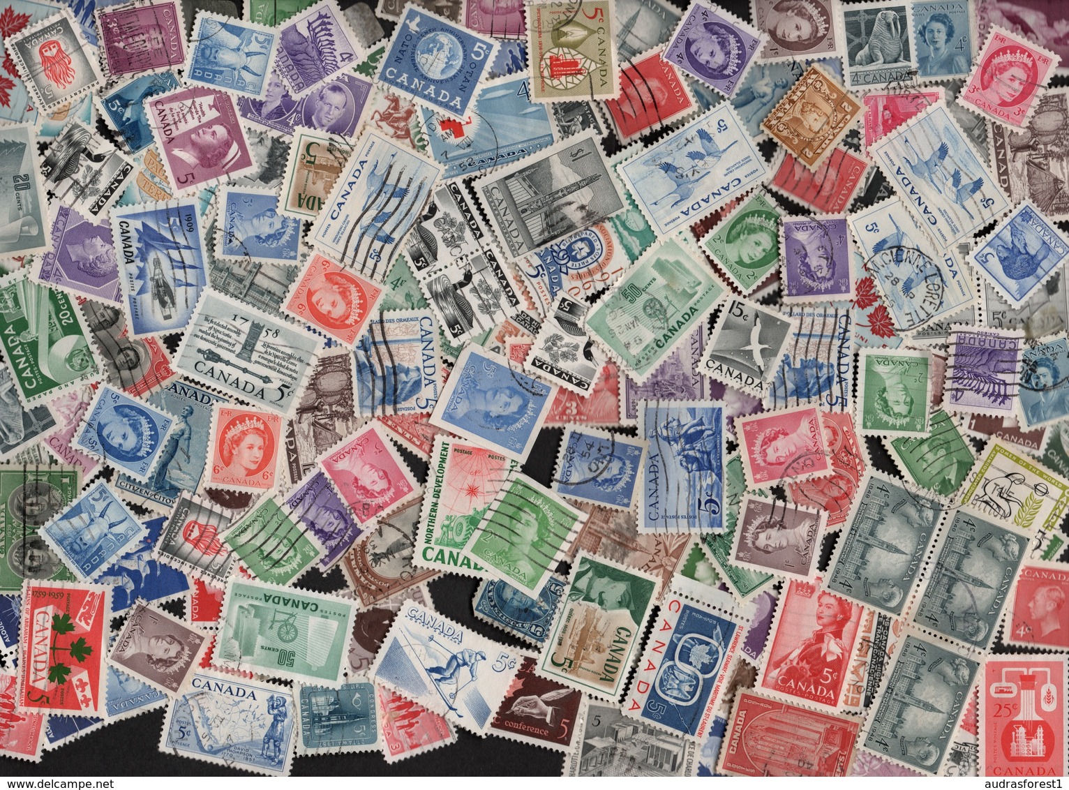 CANADA Collection 300 - 400 Used Stamps From 1920 To 1970 - Collections