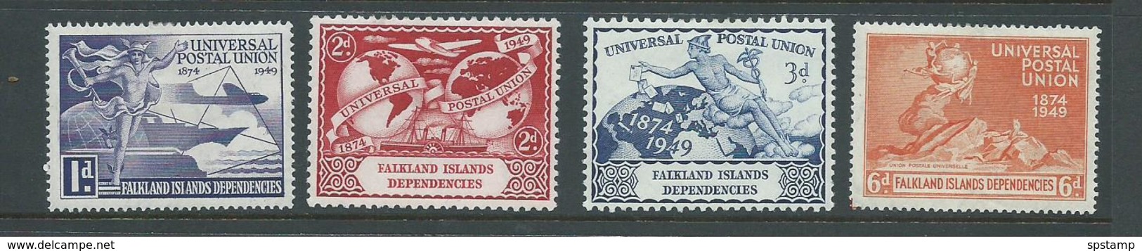 Falkland Islands Dependencies 1949 UPU Set 4 Fine Mint - Falkland Islands