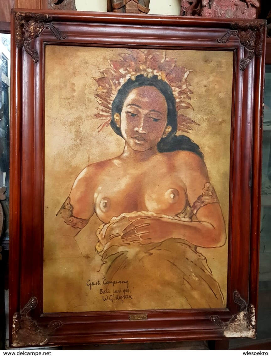 Painting Of Gusti Compiang By WILLEM GERARD HOFKER - Oils