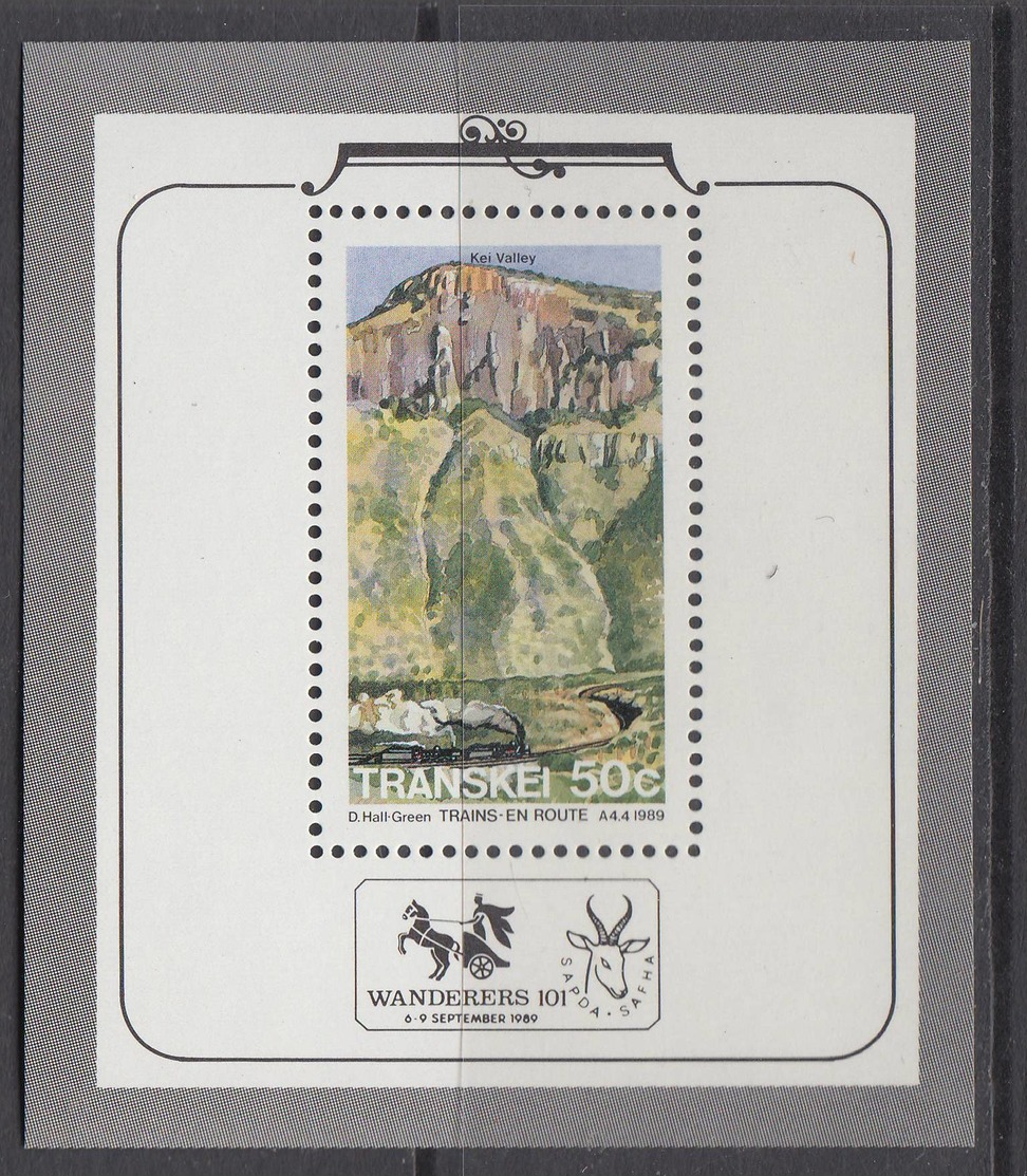 D101006 Transkei 1989 Trains Railways Mountains  M-s MNH - Afrique Du Sud Afrika RSA Sudafrika South Africa - Transkei