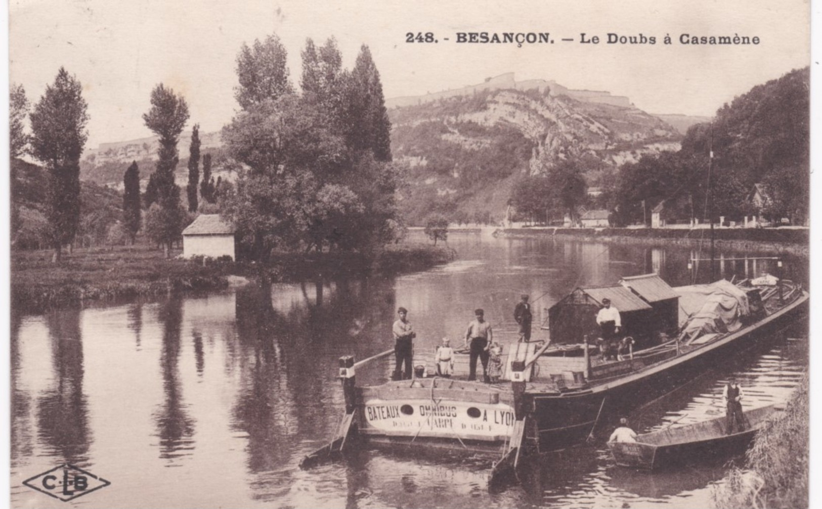 25 Doubs - BESANCON - Le Doubs à Casamène - Péniche - Besancon
