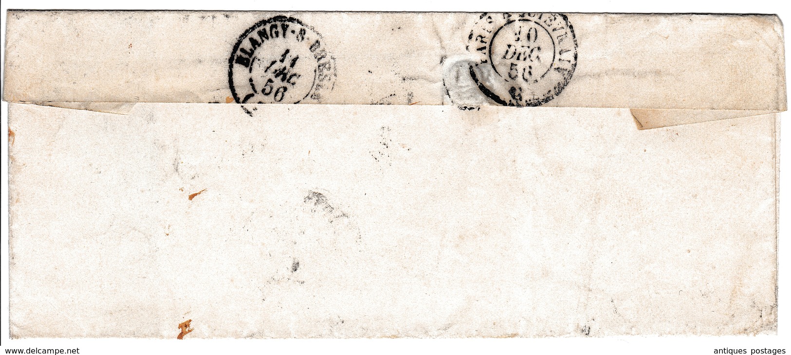 Lettre Paris 1856 Blangy Sur Bresle Seine Maritime Levaillant De La Fieffe Notaire - 1853-1860 Napoléon III.