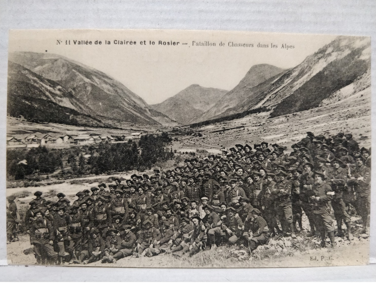 Valée De La Clairée Et Le Rosier. Bataillon De Chasseurs Dans Les Alpes. - Autres & Non Classés