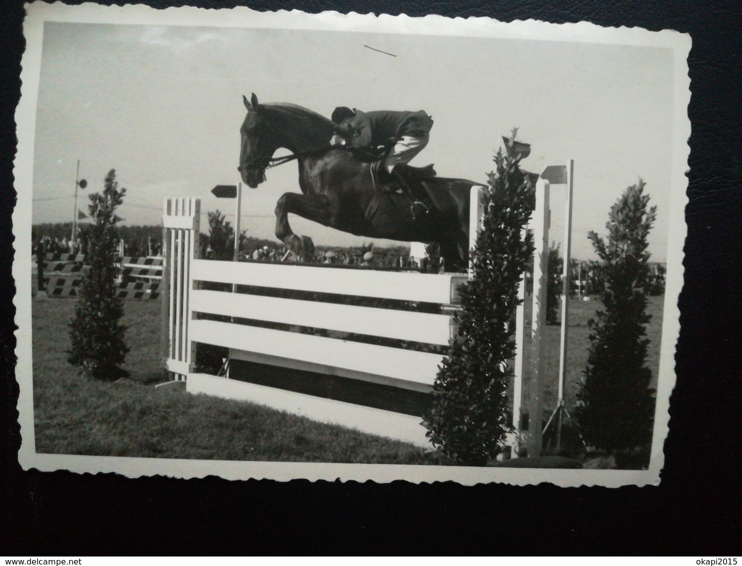 COURSE DE CHEVAUX AVEC OBSTACLES LOT 18 PHOTOS ORIGINALES LIEU ET ANNÉE PAS INDIQUÉS