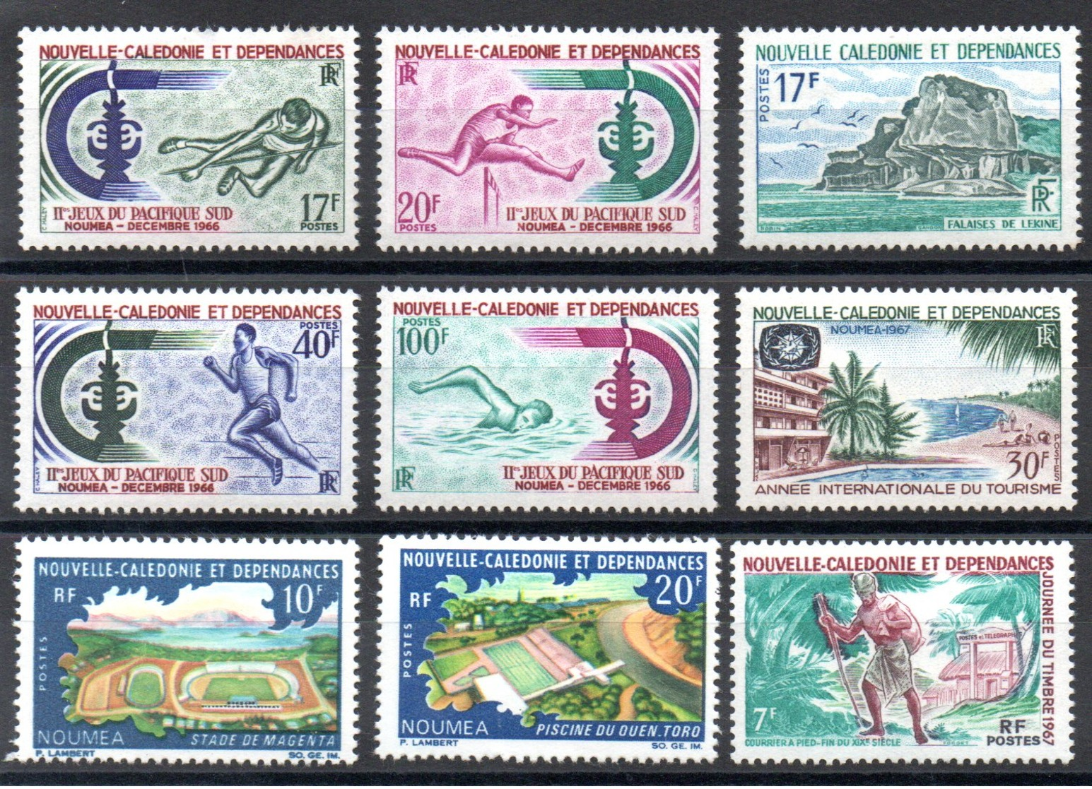 NOUVELLE CALEDONIE - YT N° 332 à 340 - Neufs * - MH -  Cote 47,00 € - Unused Stamps