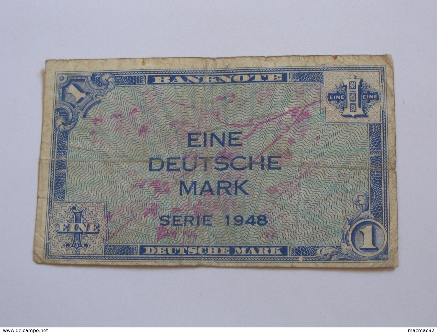 1 Eine Deutsche Mark Série 1948 - BANKNOTE - Allied Occupation WWII - ALLEMAGNE   **** EN ACHAT IMMEDIAT **** - 1 Mark