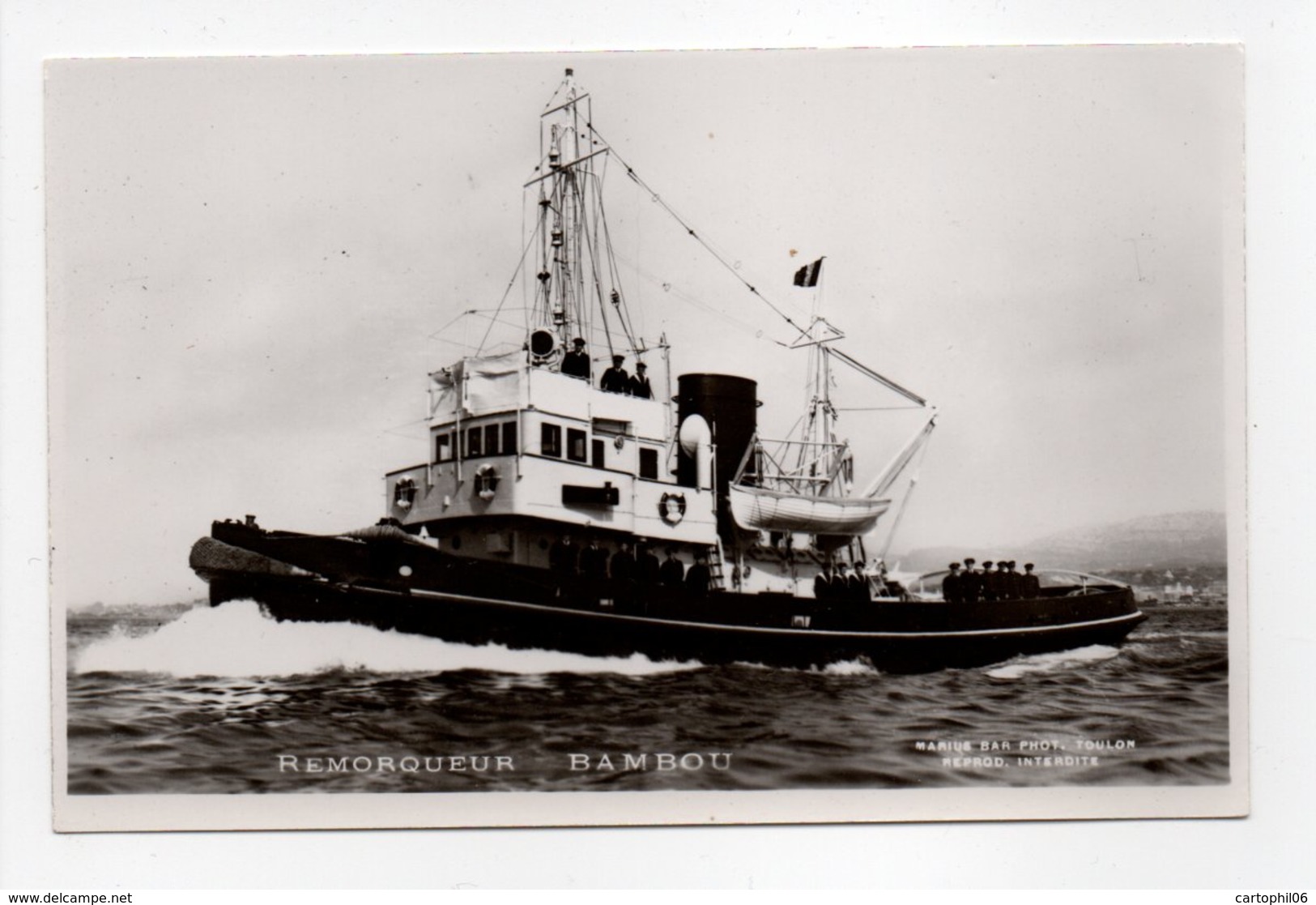 - CPSM BATEAUX - Remorqueur BAMBOU - Photo MARIUS BAR - - Remorqueurs