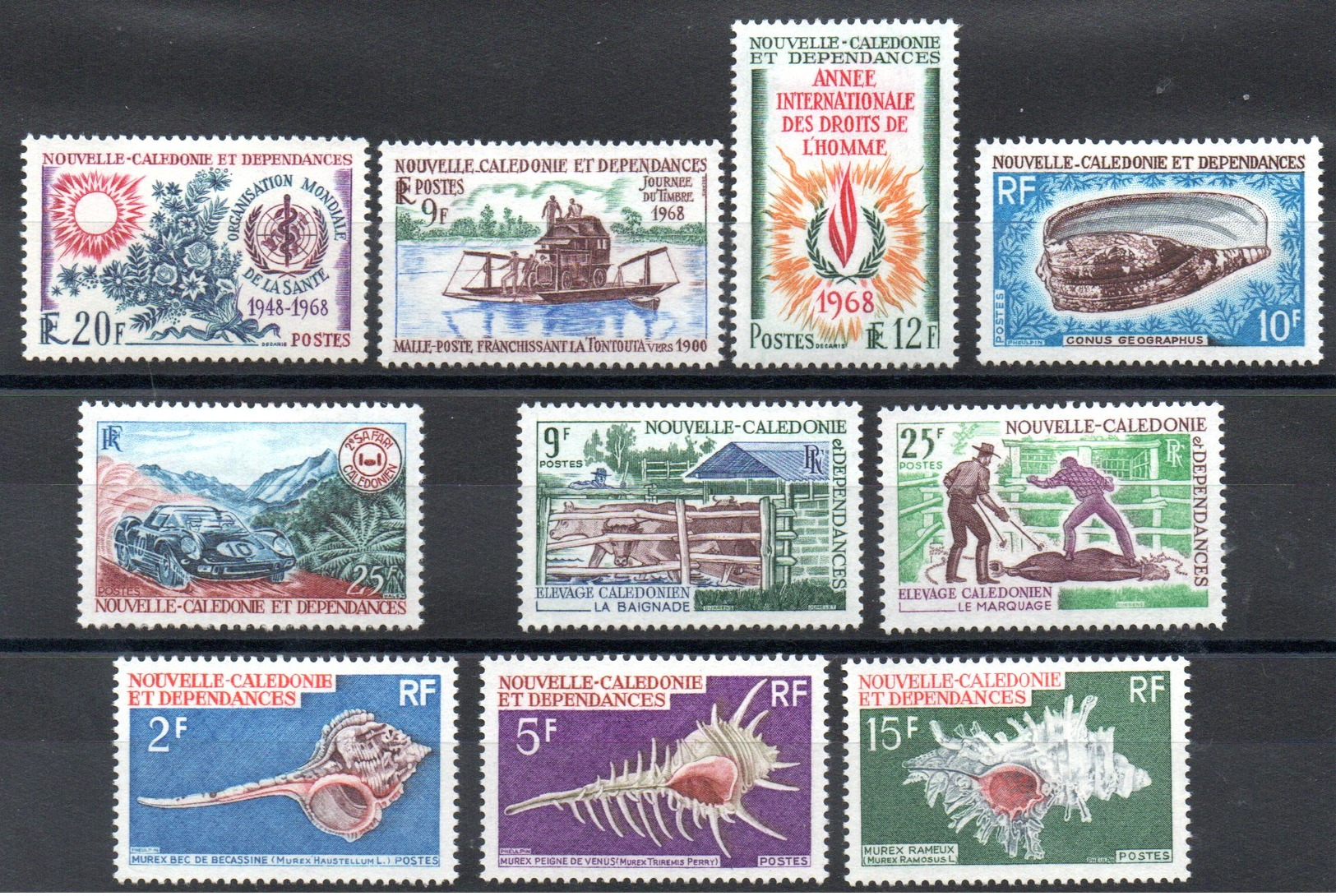 NOUVELLE CALEDONIE - YT N° 351 à 360 - Neufs * - MH -  Cote 51,90 € - Unused Stamps