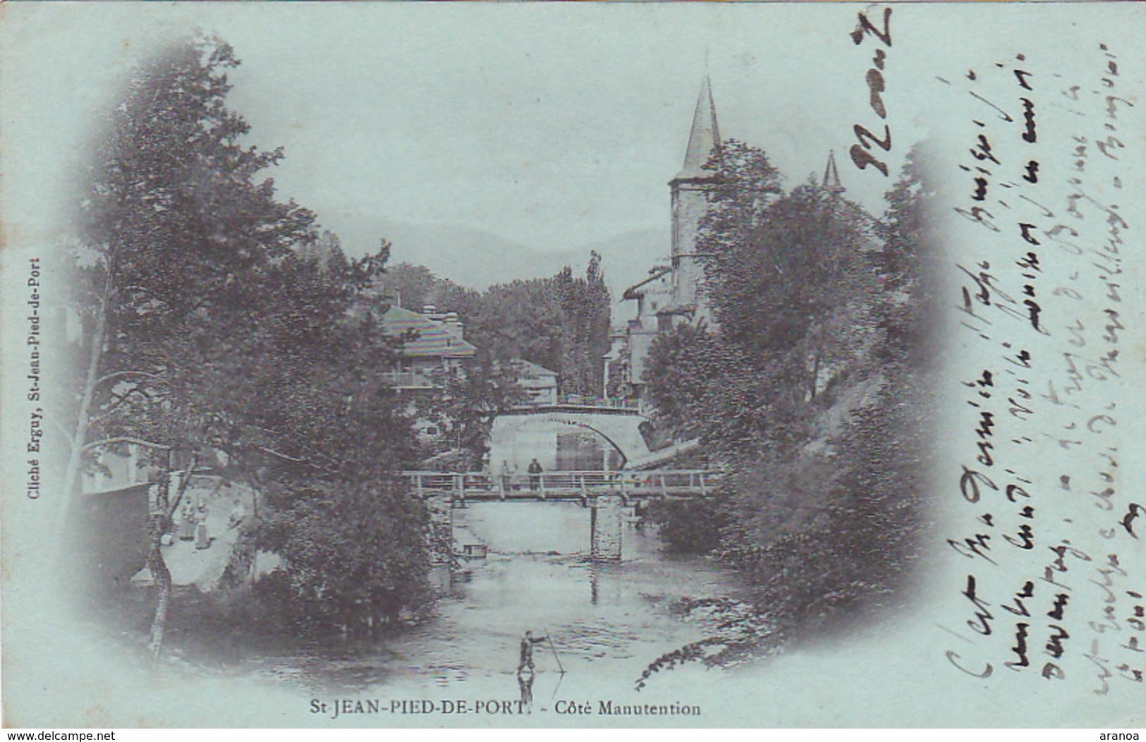 64 -- Pyrénées Atlantique -- Pays Basque -- Saint-Jean-Pied-de-Port -- Côté Manutention -- Pont En Bois - Saint Jean Pied De Port