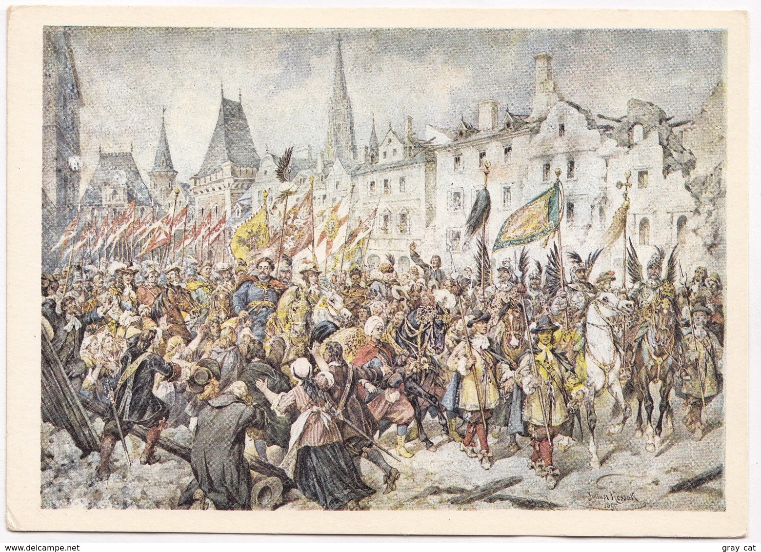 Juliusz Kossak, Wjazd Jana III Do Wiednia, Muzeum Narodowe W Warszawie, Unused Postcard [22637] - Paintings