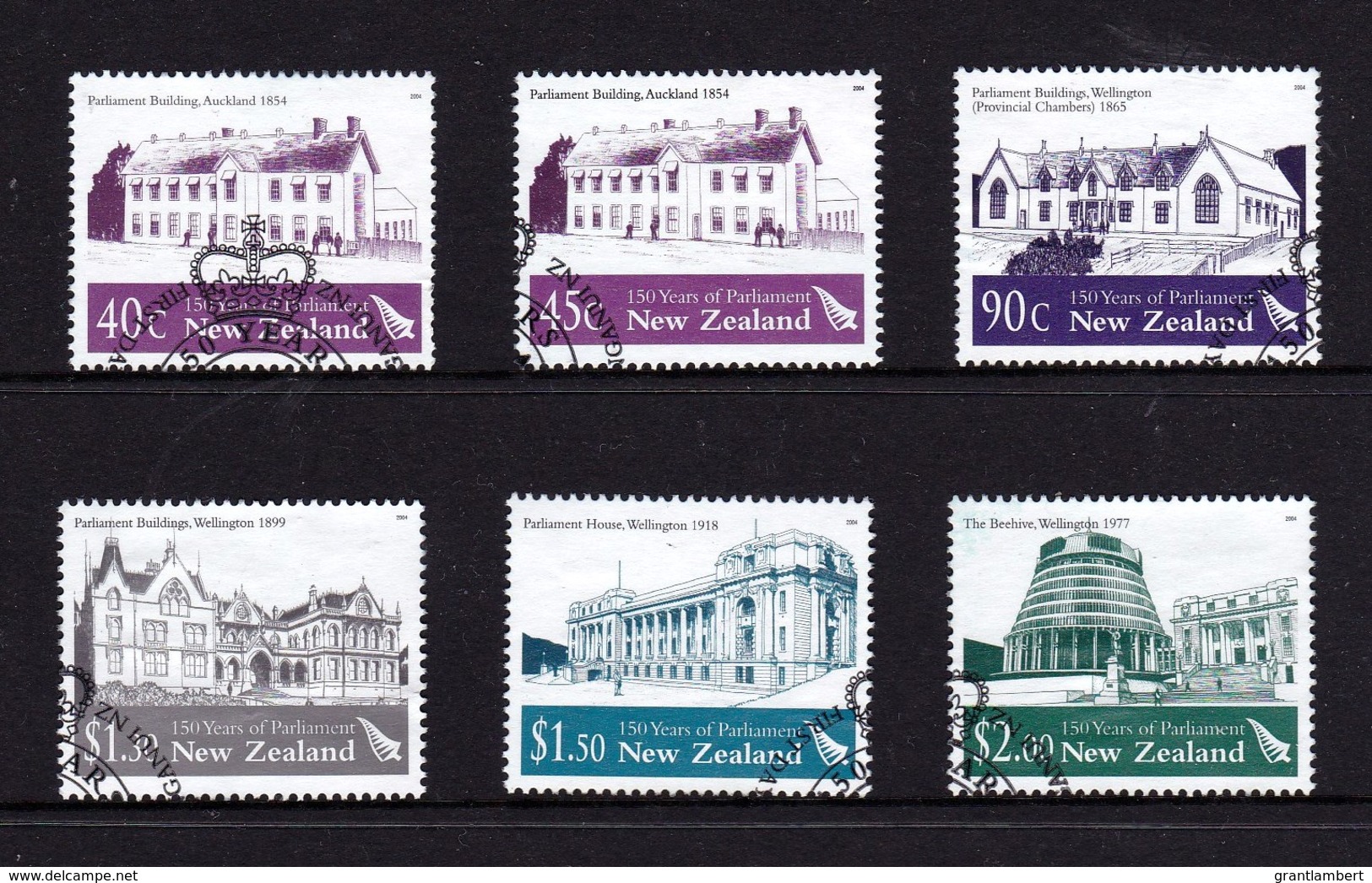 New Zealand 2004 150 Years Of Parliament Set Of 6 Used - Used Stamps