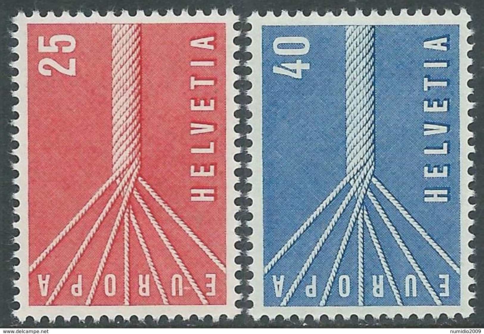 1957 EUROPA UNITA CEPT SVIZZERA MNH ** - F8-2 - 1957