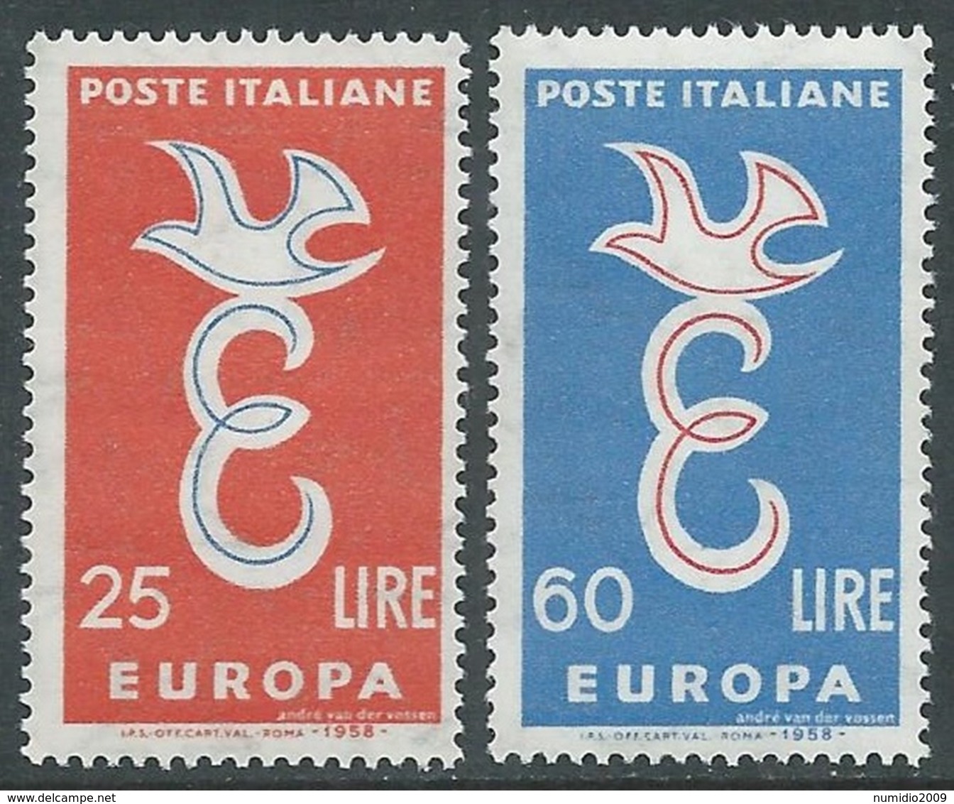 1958 EUROPA UNITA CEPT ITALIA MNH ** - F8-3 - 1958