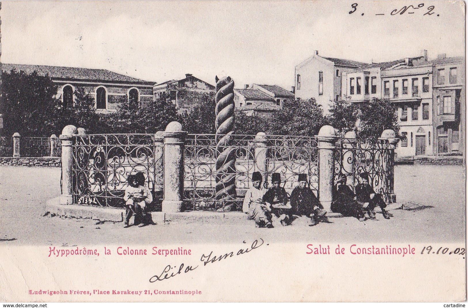 CPA Salut De Constantinople - Hyppodrôme, Le Colonne Serpentine - 1902 - Etat!! - Turquie