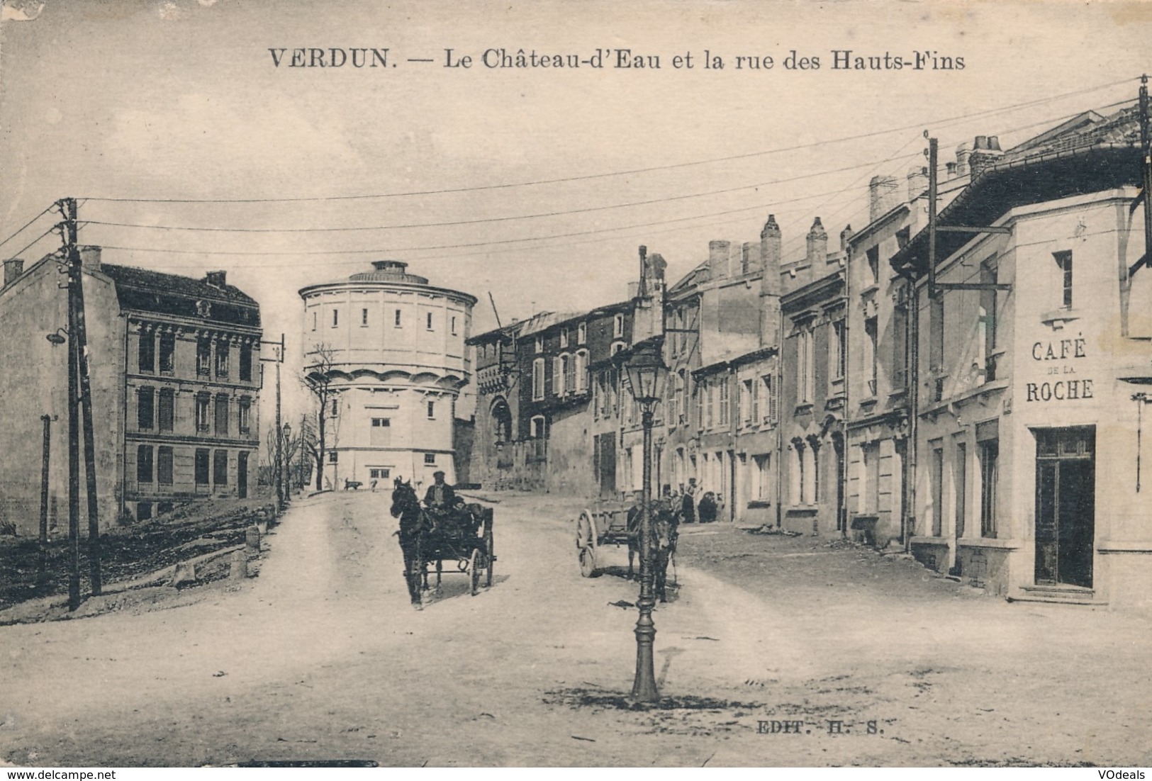 CPA - France - (55) Meuse - Verdun - Le Château-d'Eau Et Rue Des Hauts-Fins - Verdun