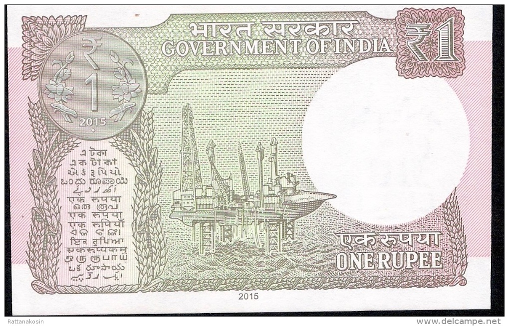 INDIA P117a 1  RUPEE  2015 #17B  Signature Mehrishi UNC.   NO P.h. ! ! - Inde