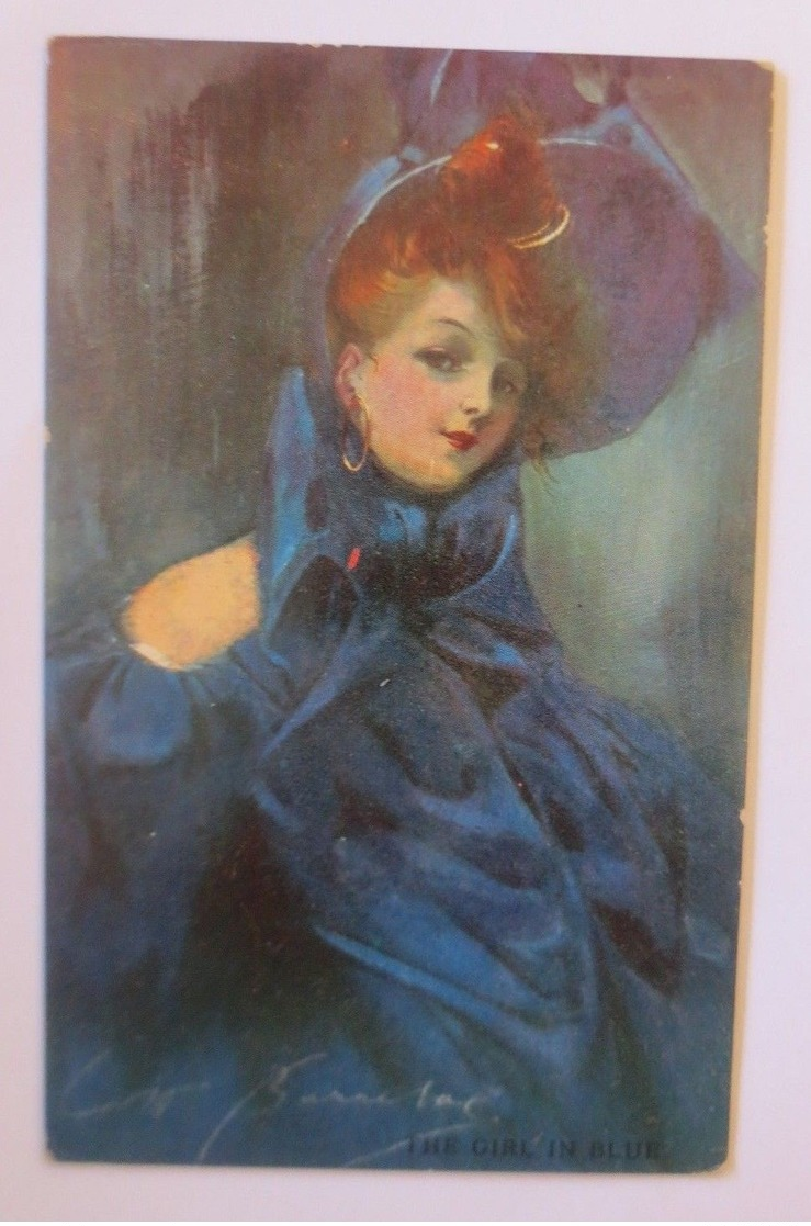 Künstlerkarte, Frauen, Mode, Hutmode, The Girl In Blue,  1907  ♥  - Ohne Zuordnung