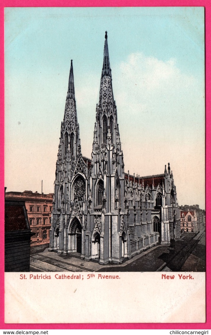 New York - St Patricks Cathedral - 5th Avenue - Published By THE AMERICAN NEWS COMPAGNY - Autres Monuments, édifices