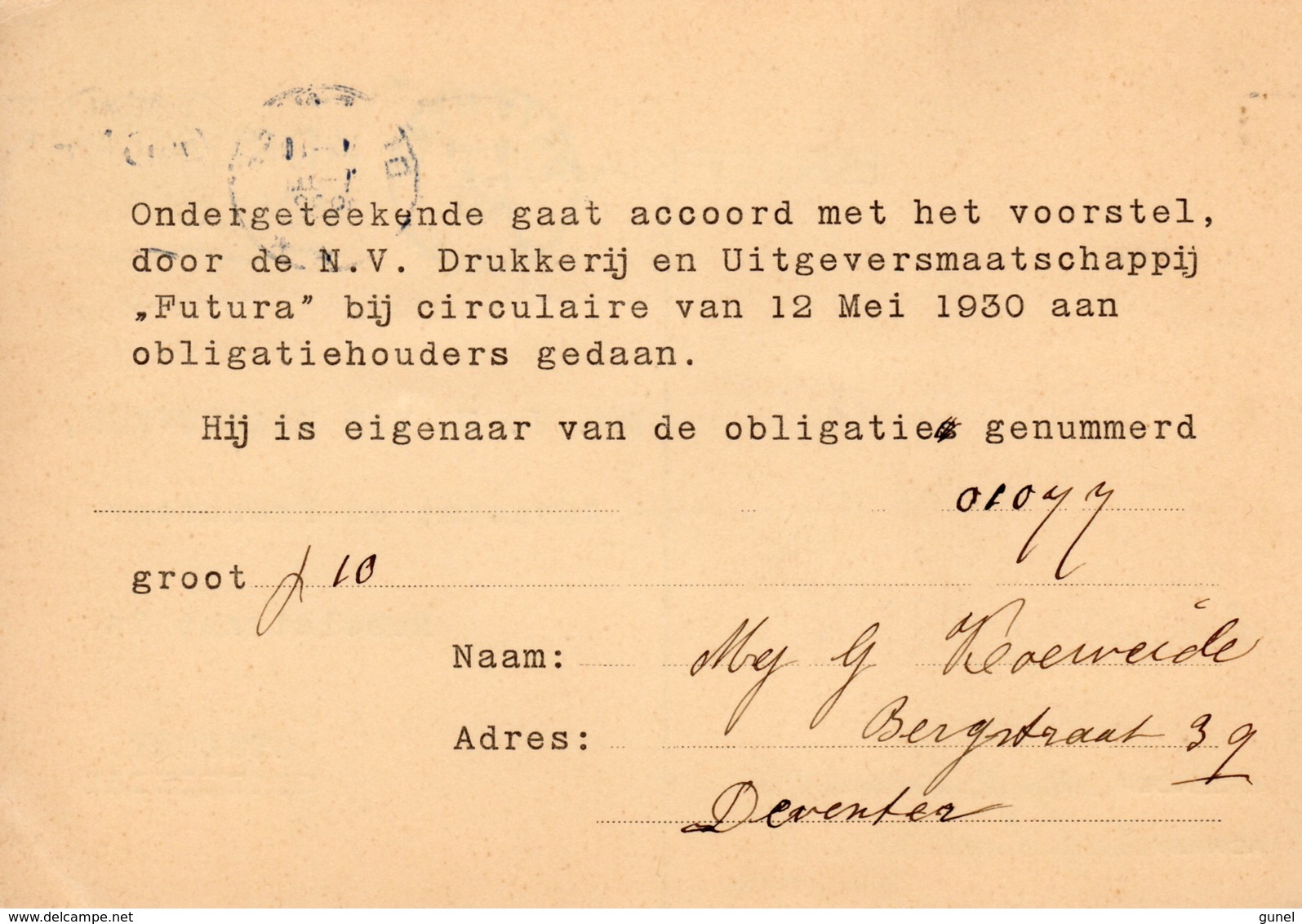 1932 Mooi Machinestempel DEVENTER Op Bk Naar Utrecht - Poststempels/ Marcofilie