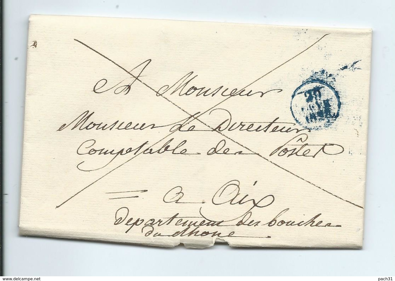 Lettre De Paris Pour Aix B Du R 1829 - 1801-1848: Précurseurs XIX