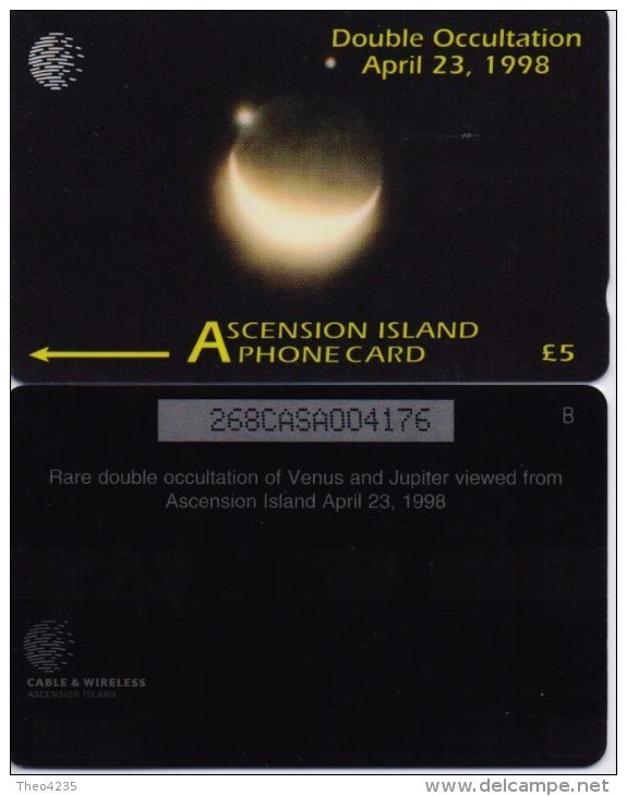 ASCENSION ISLAND PHONECARD(GPT) SOLAR ECLIPSE ,268CASA- 5000pcs-1/98-USED(1) - Ascension (Insel)