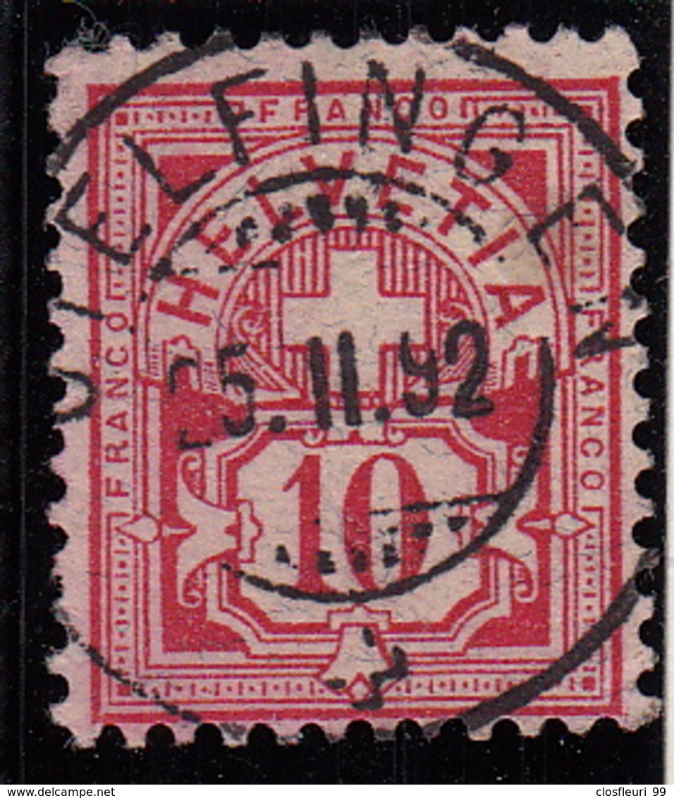 Otelfingen 5.12.1892 Rund-Voll-Stempel. Luxus Qualität - Marcophilie