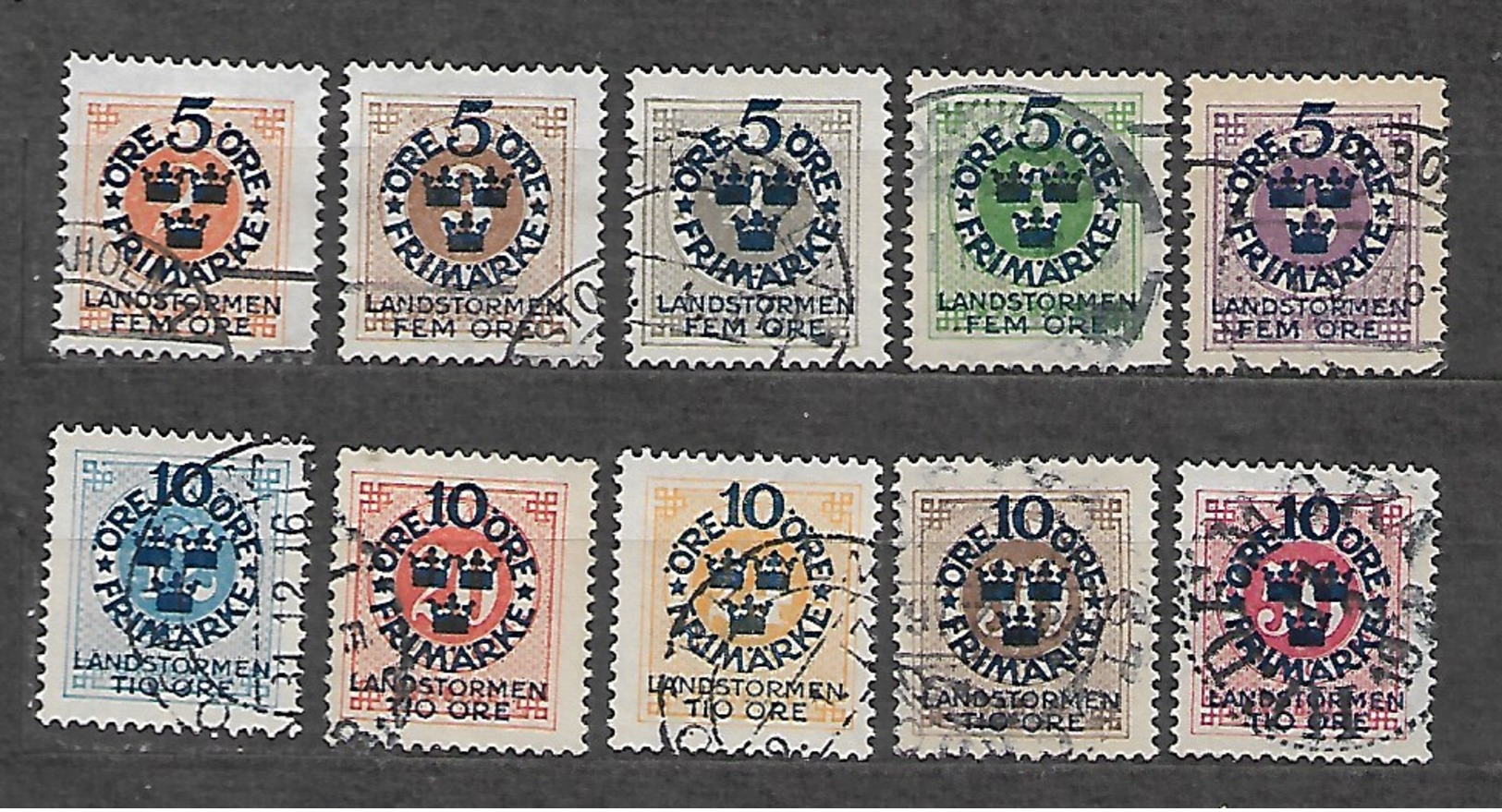 SWEDEN YVERT 76/85, MICHEL 86/95 FINE USED. - Oblitérés