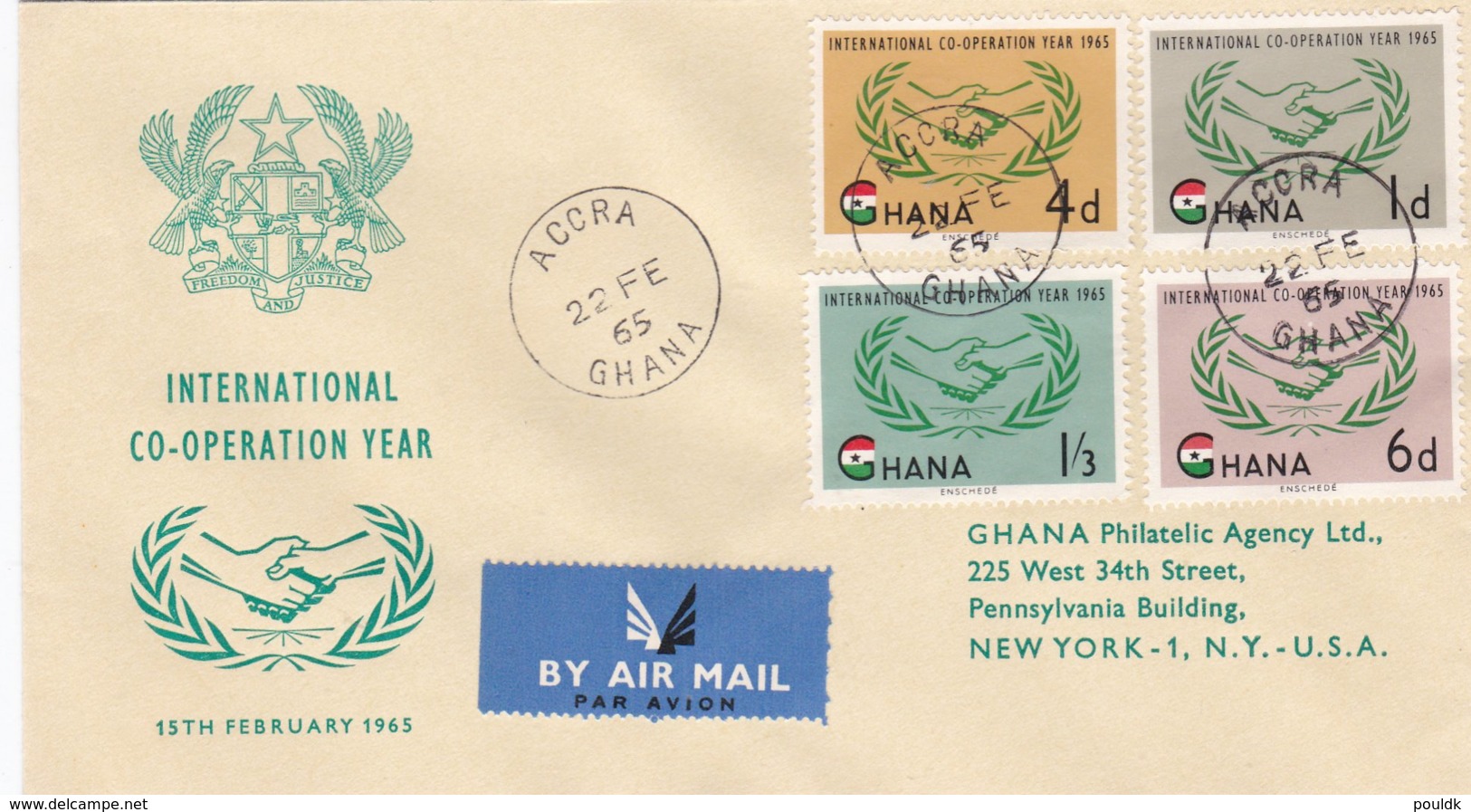 Ghana FDC 1965 International Co-operation Year   (005) - Ghana (1957-...)