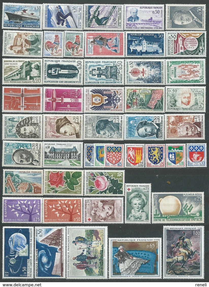 FRANCE  ANNEE COMPLETE  1962  **  TTB  3 - 1960-1969