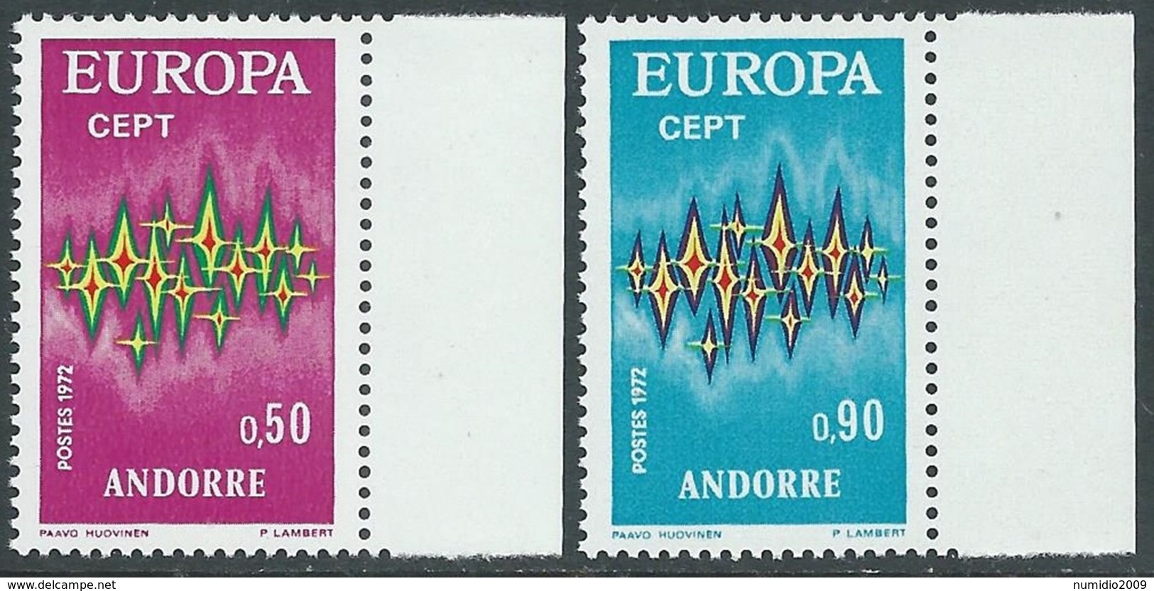 1972 EUROPA UNITA CEPT ANDORRA FRANCESE MNH ** - F10-10 - 1972