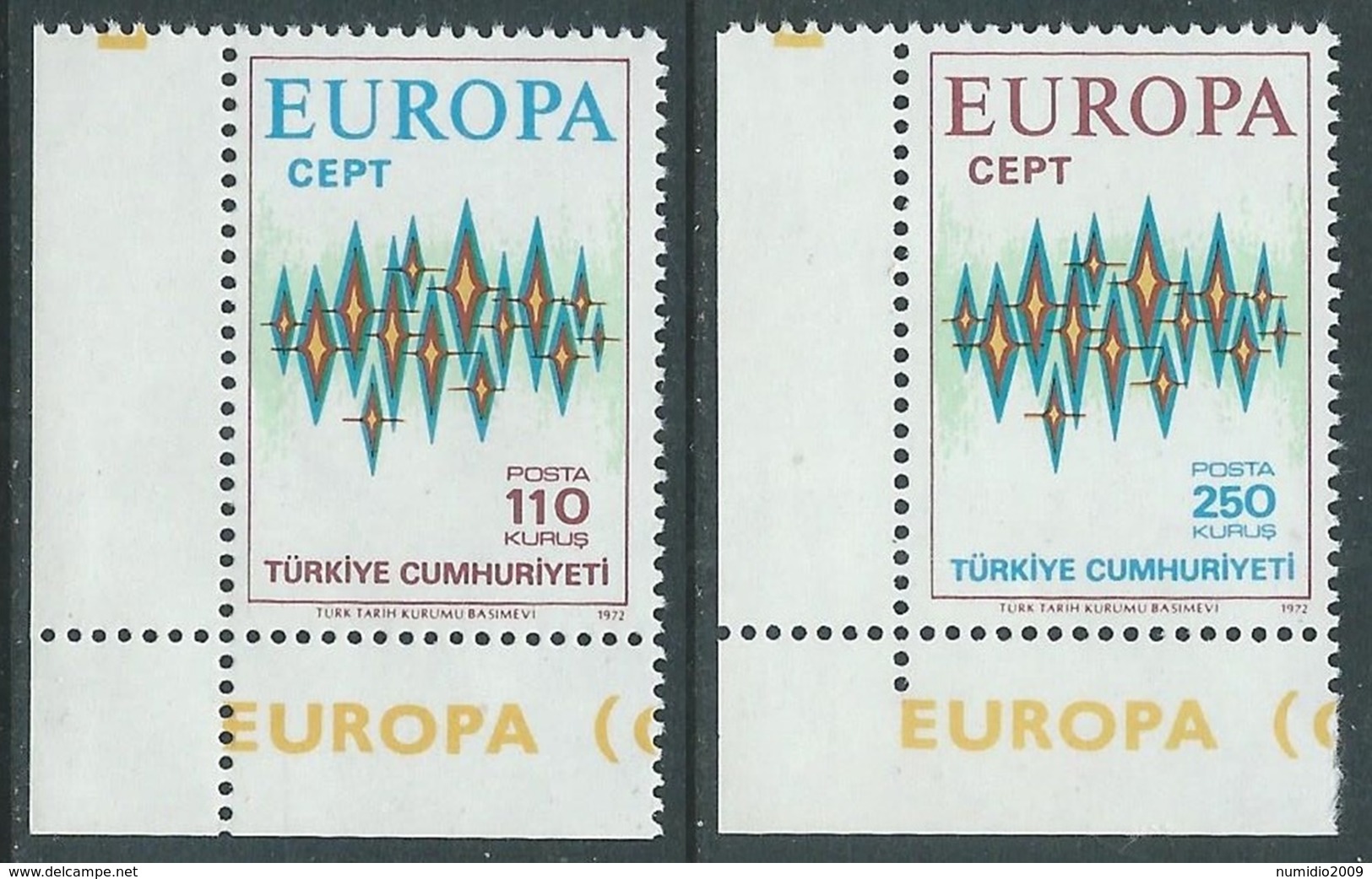 1972 EUROPA UNITA CEPT TURCHIA MNH ** - F11-3 - 1972