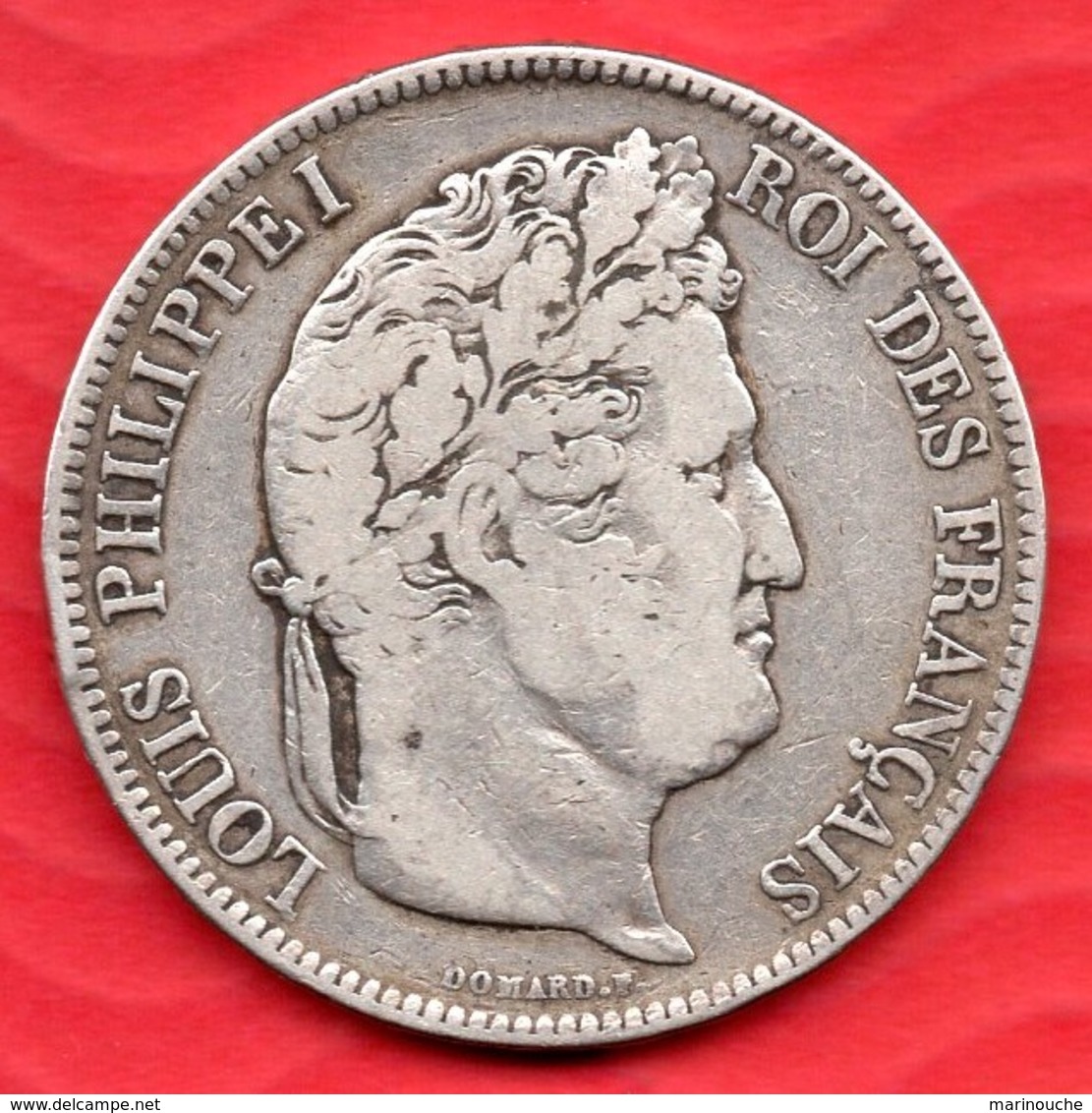 Pièce En Argent De 5 Francs LOUIS PHILIPPE 1833 - 24.61 Grammes - Tranche DIEU PROTEGE LA FRANCE - Autres & Non Classés