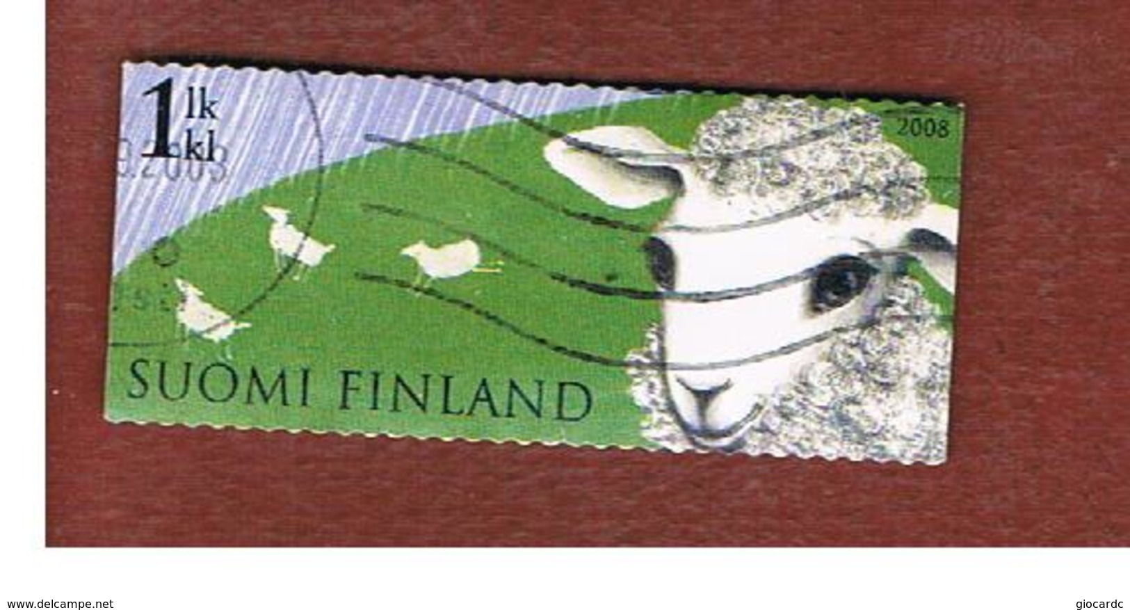 FINLANDIA (FINLAND) -  MI 1899 -  2008  ANIMALS: SHEEP  (FROM BOOKLET)    -       USED ° - Usados
