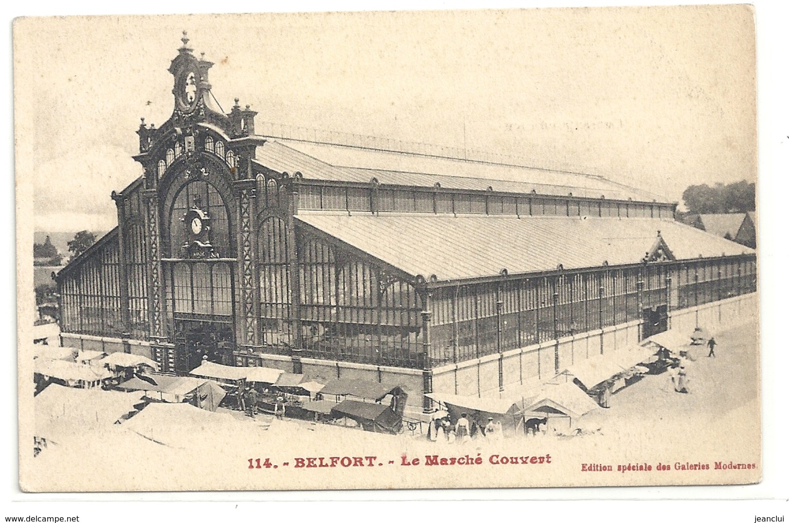 114 . BELFORT . LE MARCHE COUVERT  + MARCHANDS AMBULANTS .. CARTE NON ECRITE - Belfort - Ville