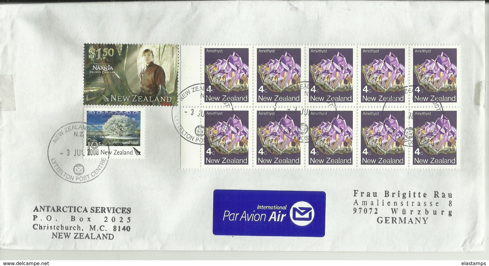 NZ  Cv 2008 ANTARCTICA SERVIS - Storia Postale