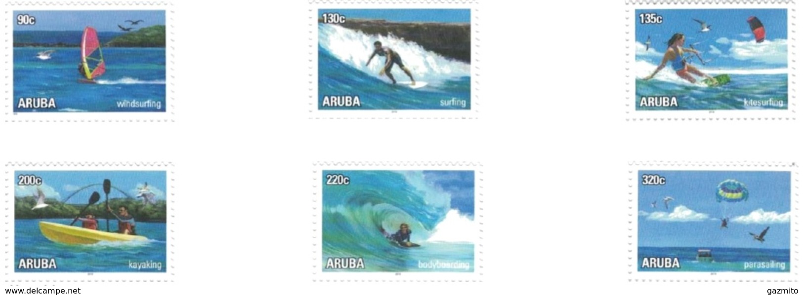 Aruba 2018, Water Sport, Surf, Kite Surf, Shipping, Rowing, 6val - Water-skiing