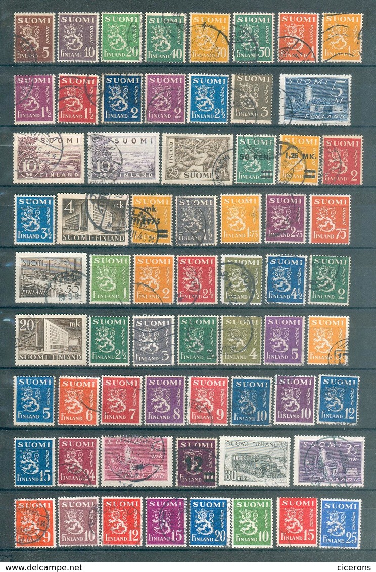 FINLANDE ; 1930-1952 ; Lot : 74 ; Oblitéré - Verzamelingen