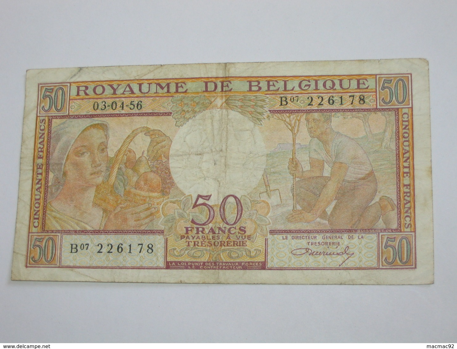 50 Francs 1956 - Royaume De Belgique  **** EN ACHAT IMMEDIAT **** - Autres & Non Classés