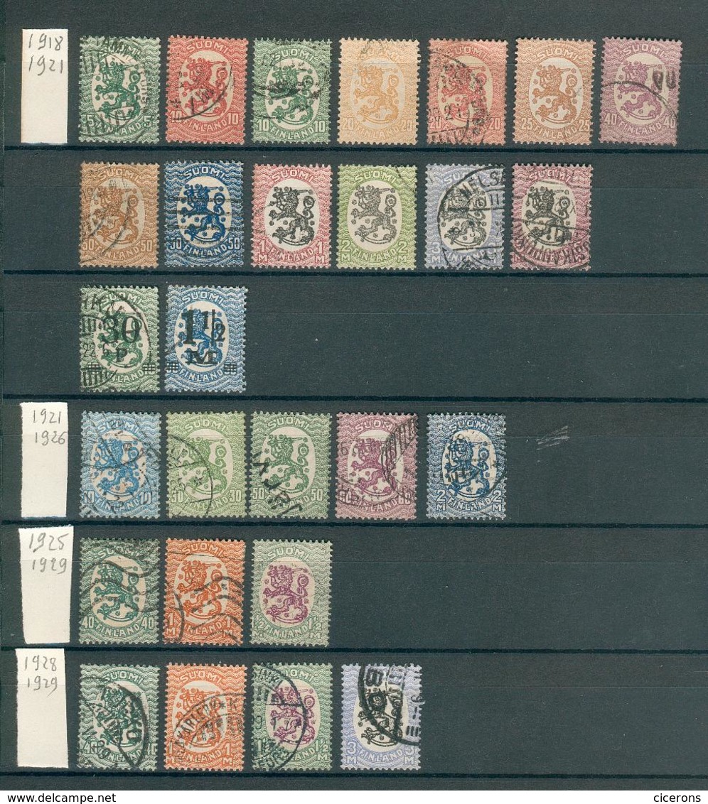 FINLANDE ; 1918-1929 ; Lot : 73 ; Oblitéré - Sammlungen