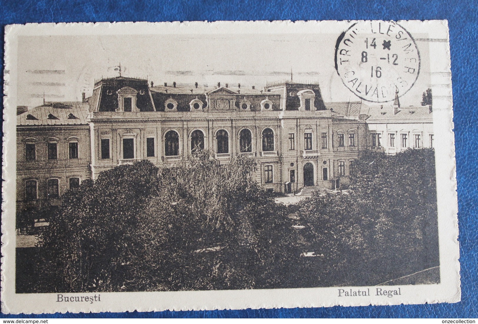 1916       CARTE  POSTALE  POUR  TROUVILLE  EN  FRANCE   AVEC  CACHET  DE  CENSURE  MILITAIRE ROUMAIN     2  PHOTOS - Poststempel (Marcophilie)
