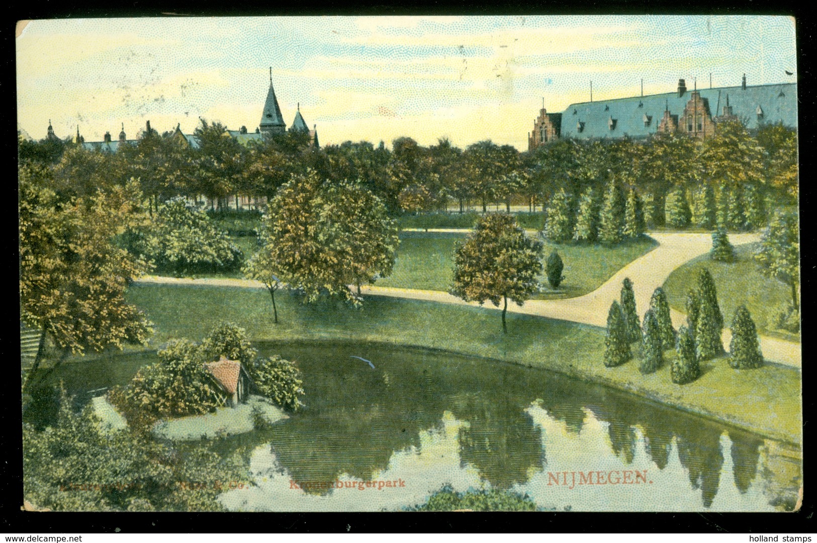 NIJMEGEN * KRONENBURGERPARK *  CPA *  ANSICHTKAART * Gelopen In 1906 NVPH 51 (3901k) - Nijmegen