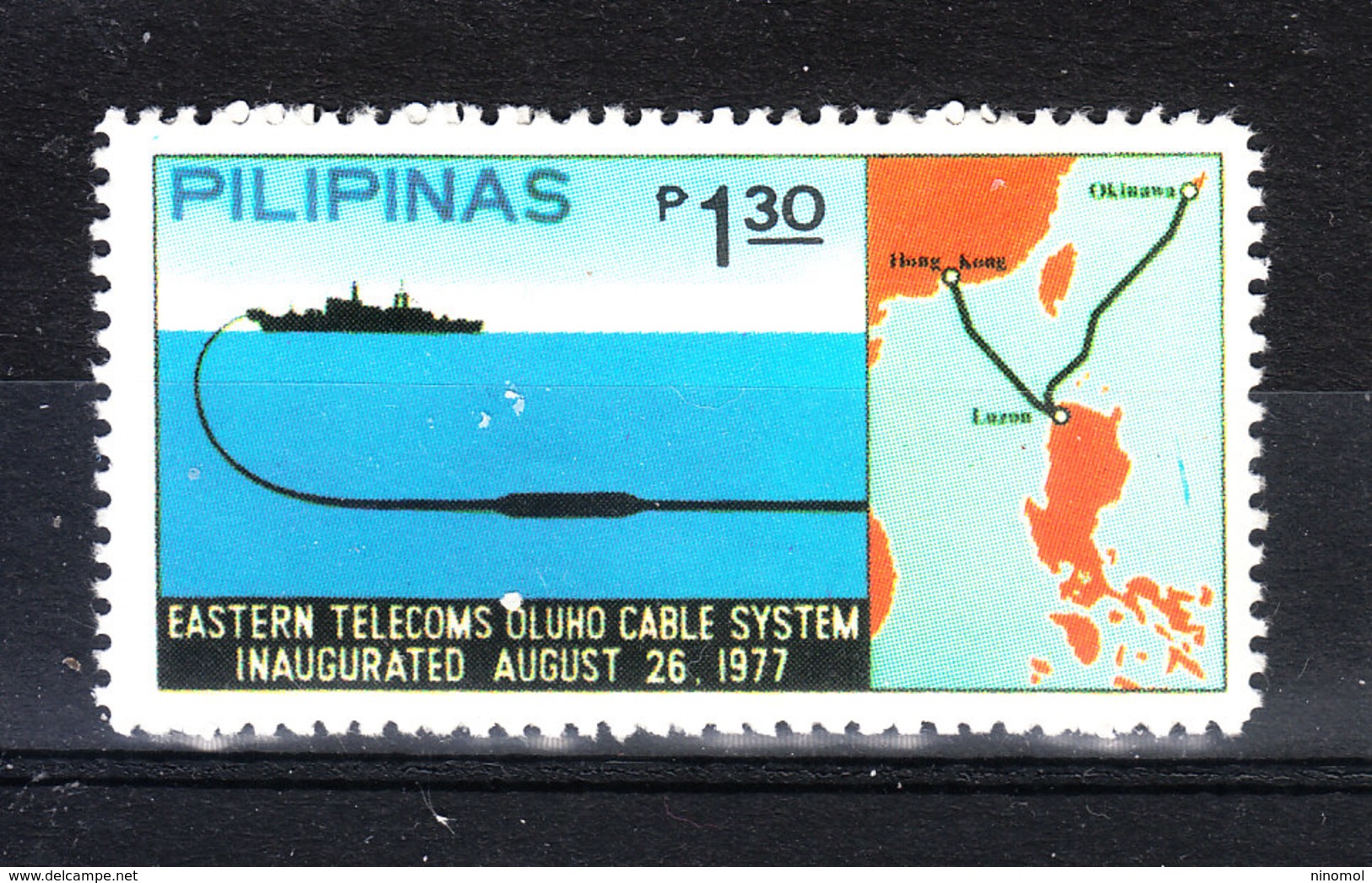 Filippine - 1977. Cavo Telecom Tra Filippine E Hong Kong. Telecom Cable Between The Philippines And Hong Kong. MNH - Telecom