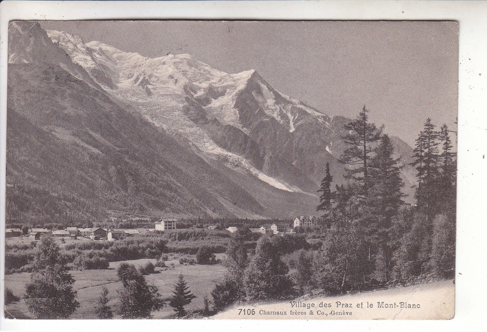 Sp- 74 - Village Des PRAZ Et Le Mont Blanc - Timbre - Cachet - 1917 - Other & Unclassified