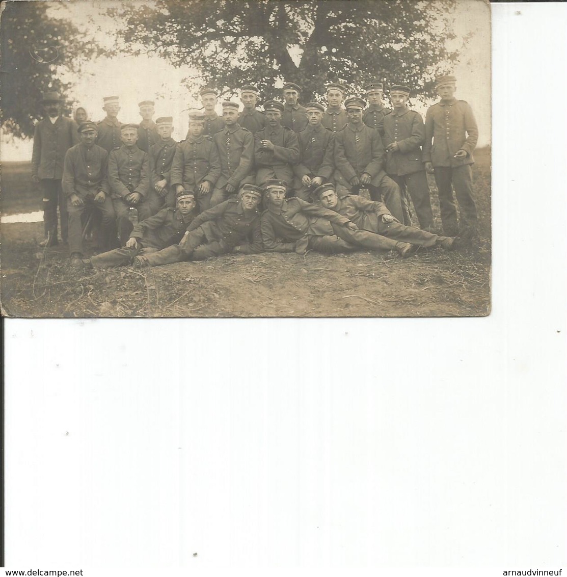 CARTE PHOTO GROUPE DE SOLDATS - Personnages